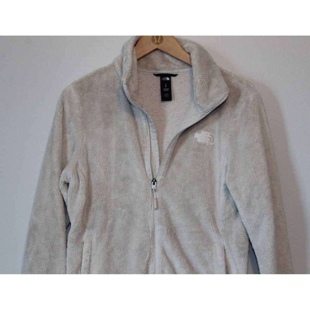 The North Face Osito Fleece Full Zip Jacket Cream Beige Small Cozy Sherpa Teddy - Picture 4 of 11
